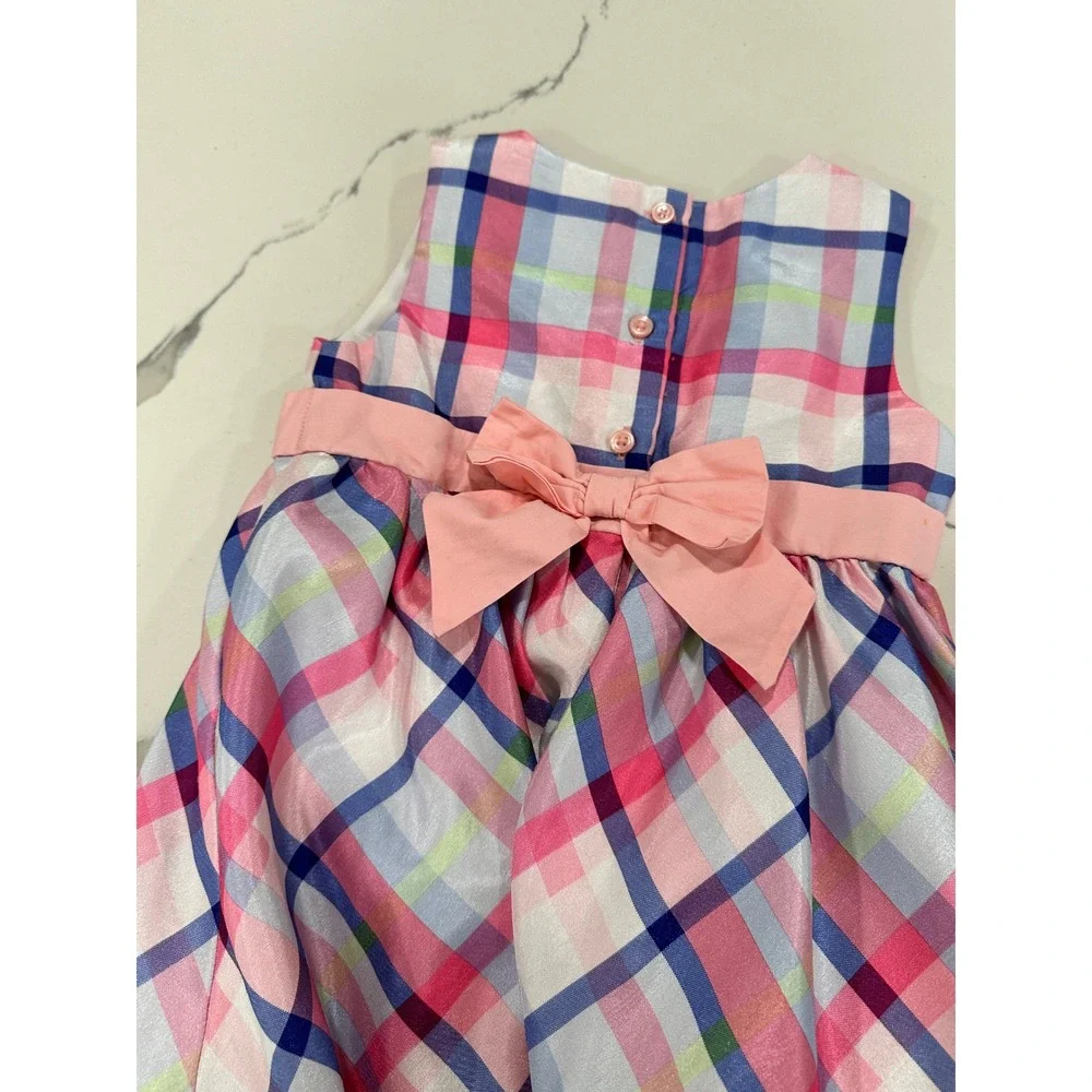 Gymboree Girls Pink Plaid Dress Size 3T Sleeveless Party‎ Holiday Cute